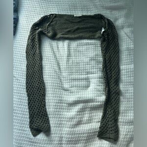 L.A. Hearts Knit Bolero in Olive Green